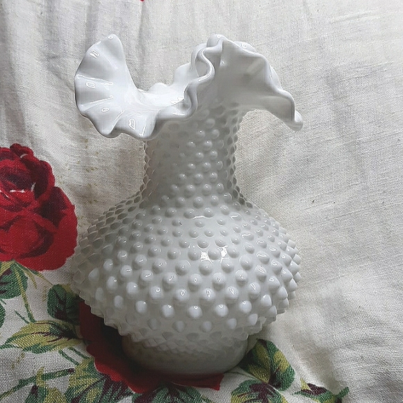 Fenton Accents Fenton Hobnail Ruffled Vase Poshmark